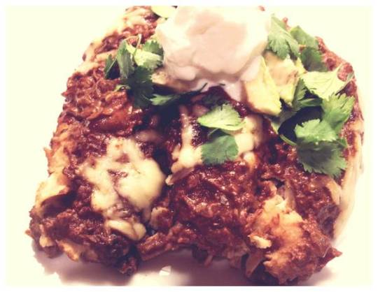 Chicken Enchiladas with Spicy Chocolate Mole Sauce